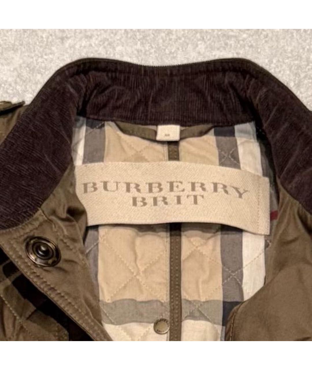 BURBERRY Хаки полиэстеровая куртка, фото 3