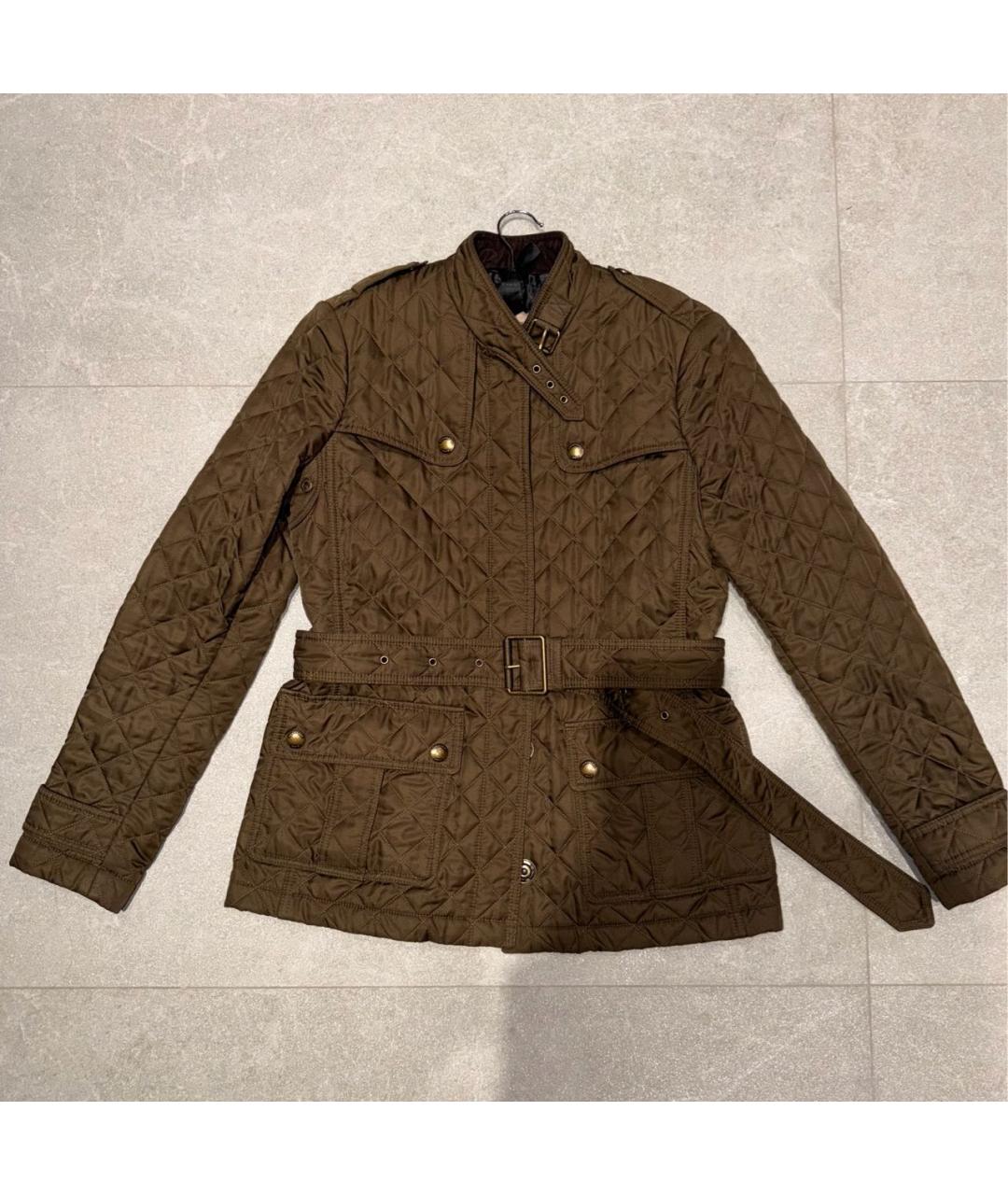 BURBERRY Хаки полиэстеровая куртка, фото 6