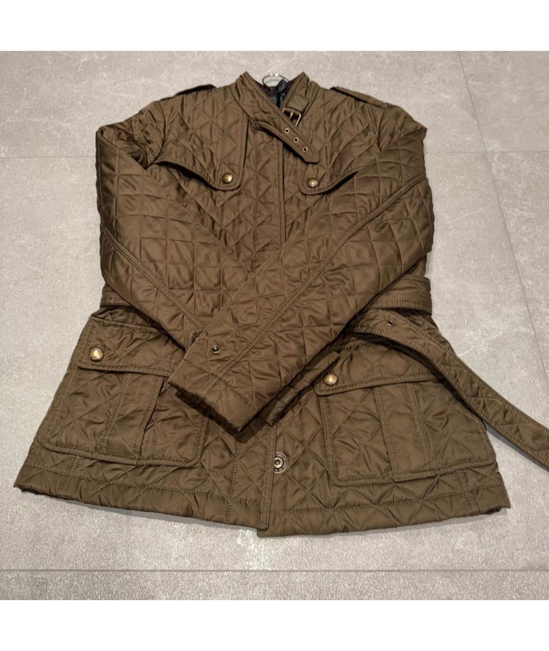 BURBERRY Хаки полиэстеровая куртка, фото 7