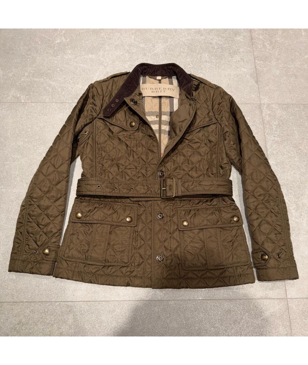 BURBERRY Хаки полиэстеровая куртка, фото 8