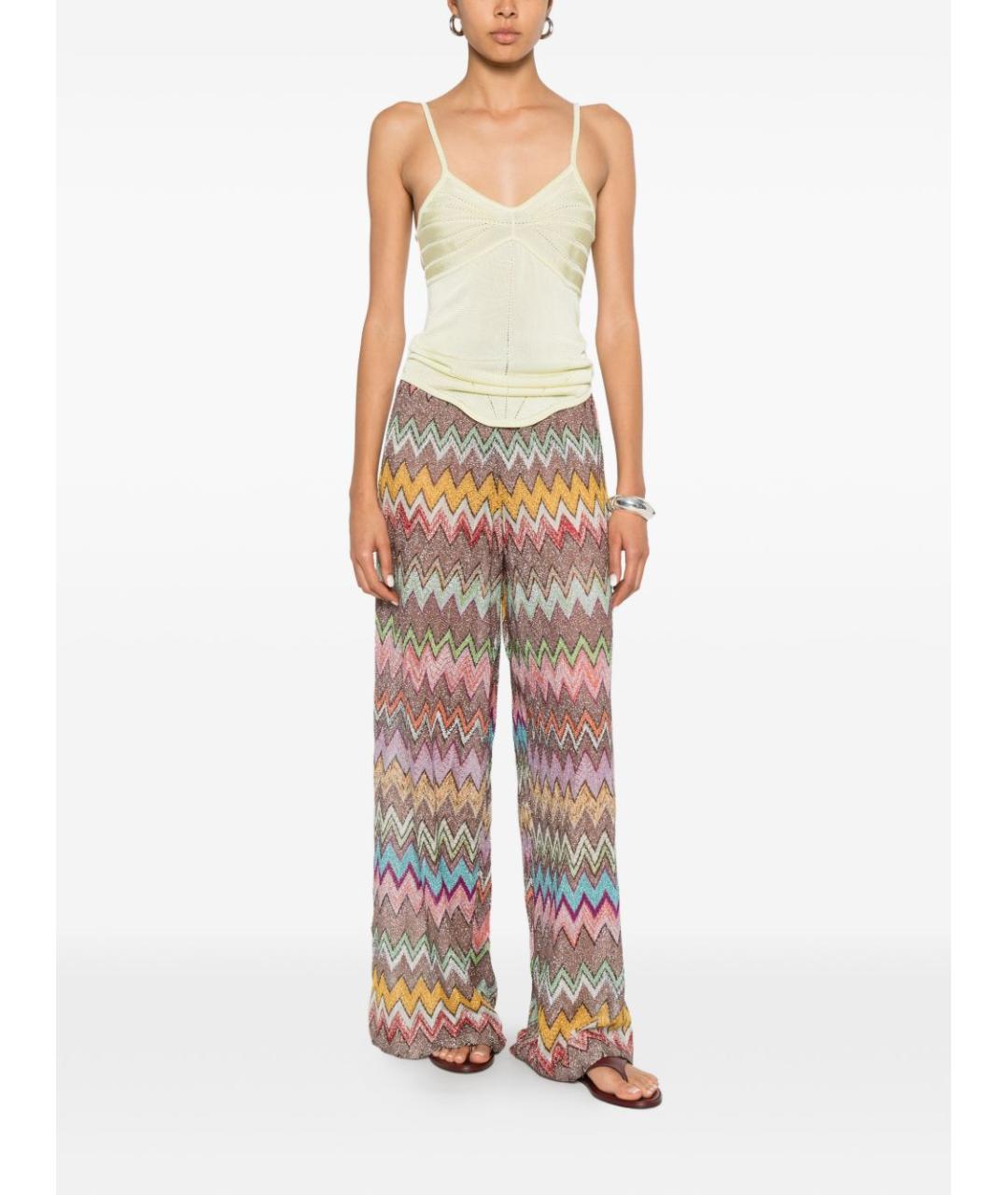 MISSONI Мульти вискозные прямые брюки, фото 3