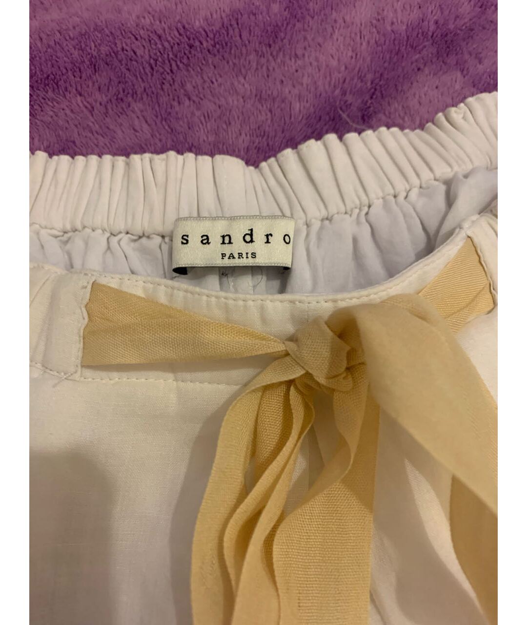 SANDRO Белая льняная юбка-шорты, фото 3