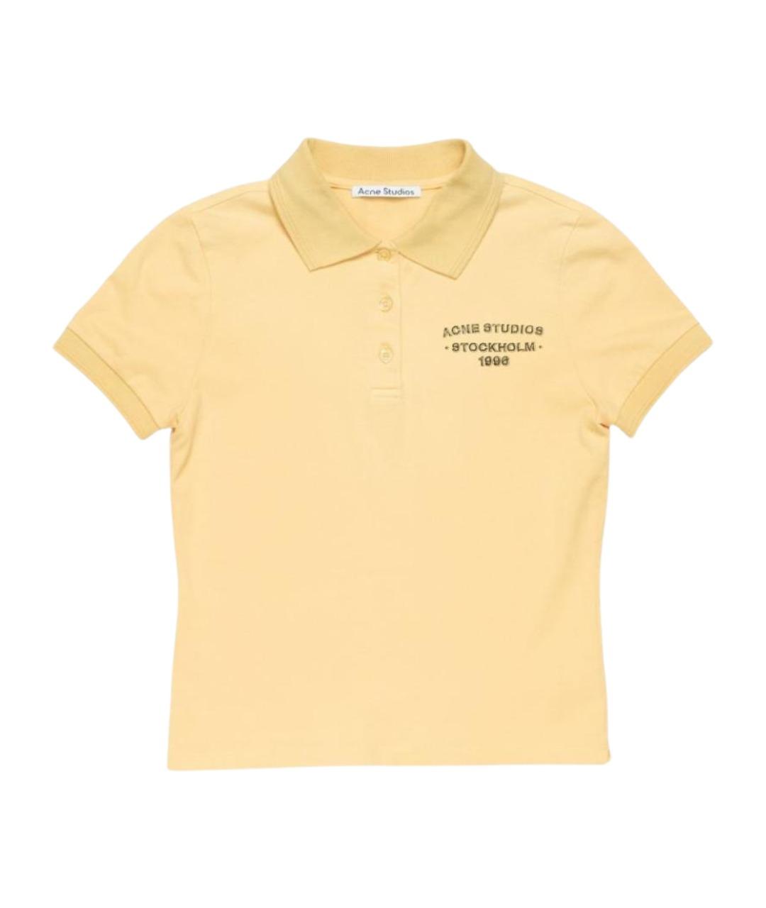 ACNE STUDIOS Желтая хлопковая футболка, фото 1