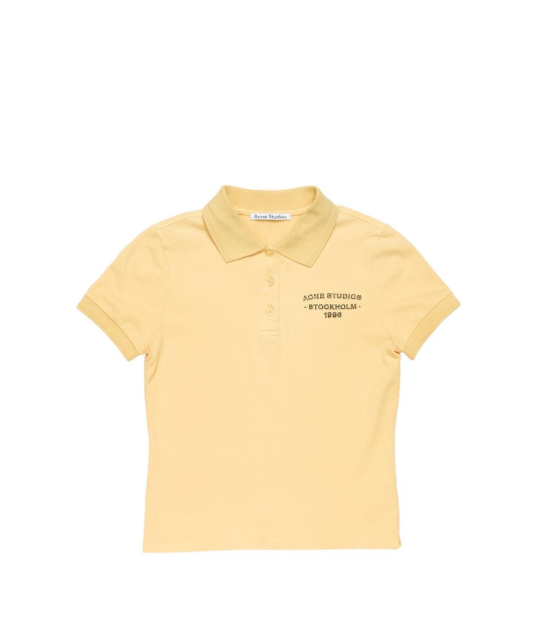 ACNE STUDIOS Желтая хлопковая футболка, фото 8