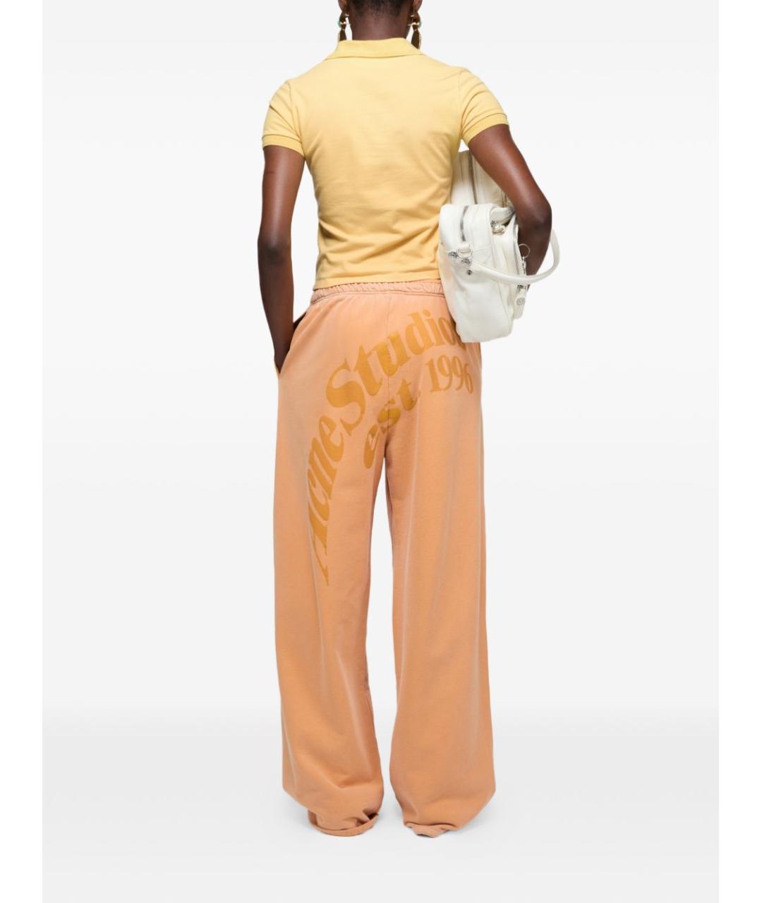 ACNE STUDIOS Желтая хлопковая футболка, фото 4