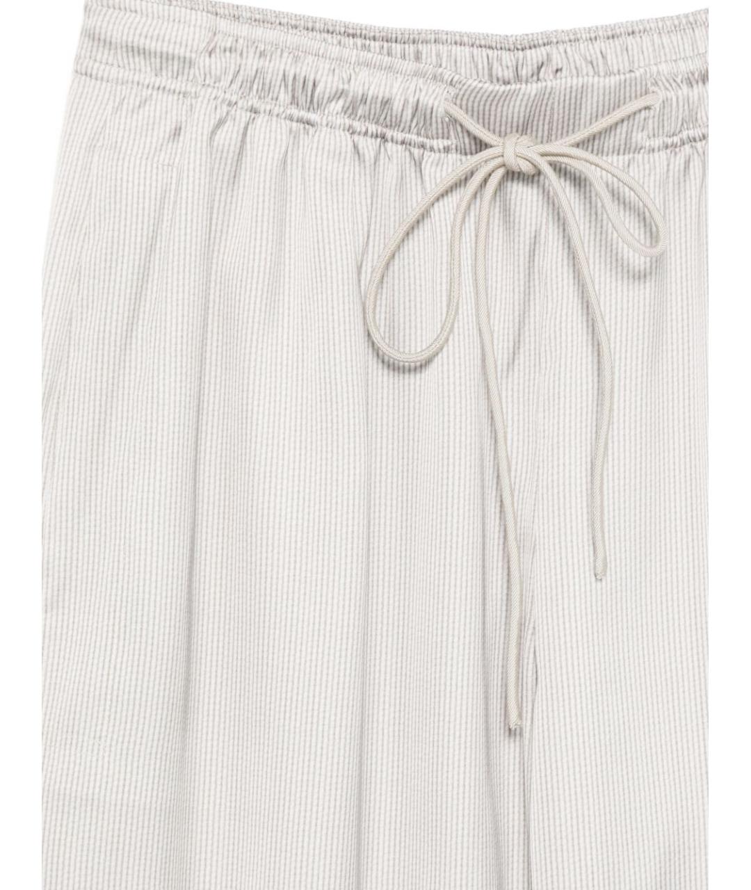 EMPORIO ARMANI Бежевые полиэстеровые прямые брюки, фото 3