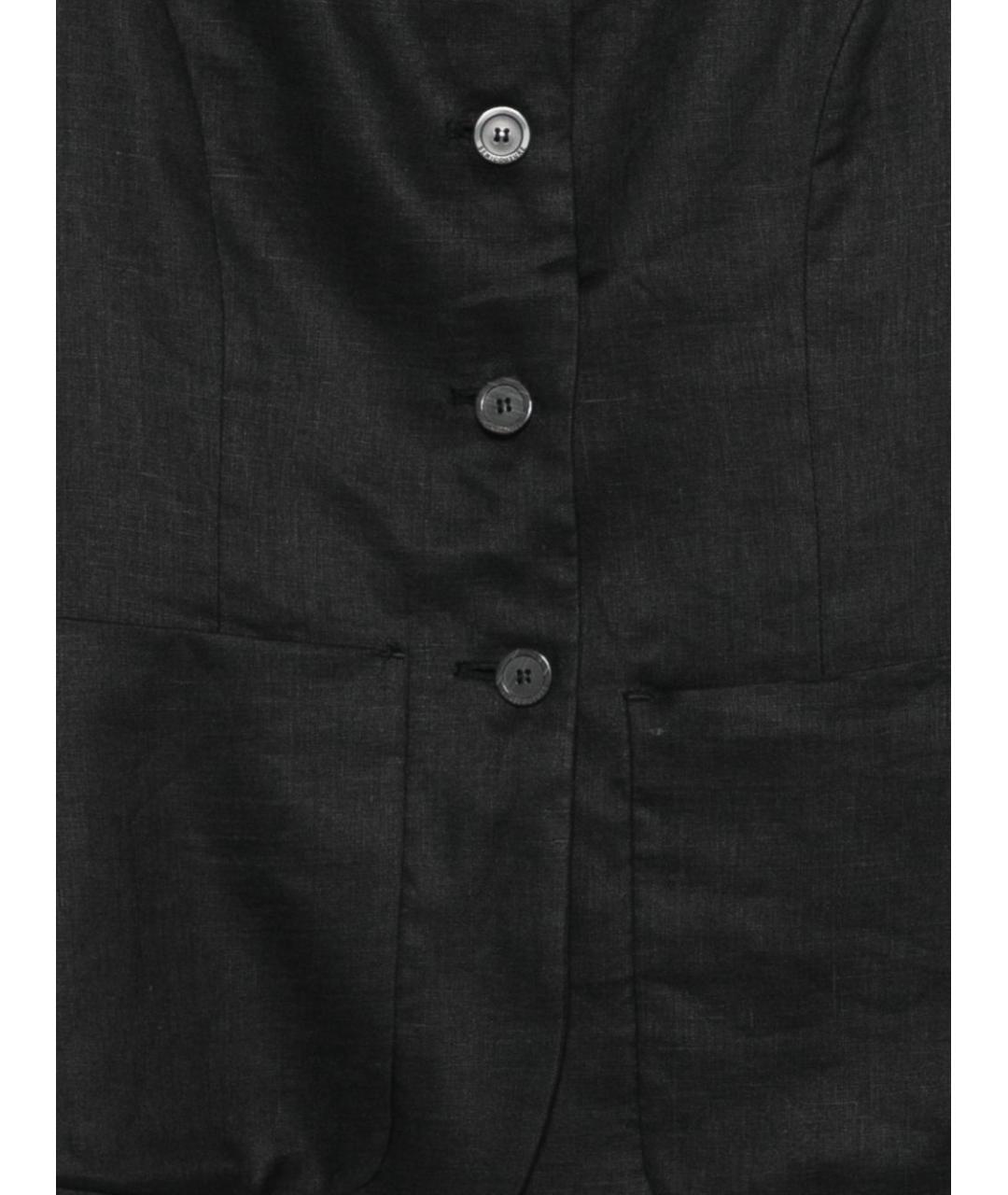 SEMICOUTURE Черная полиэстеровая жилетка, фото 3