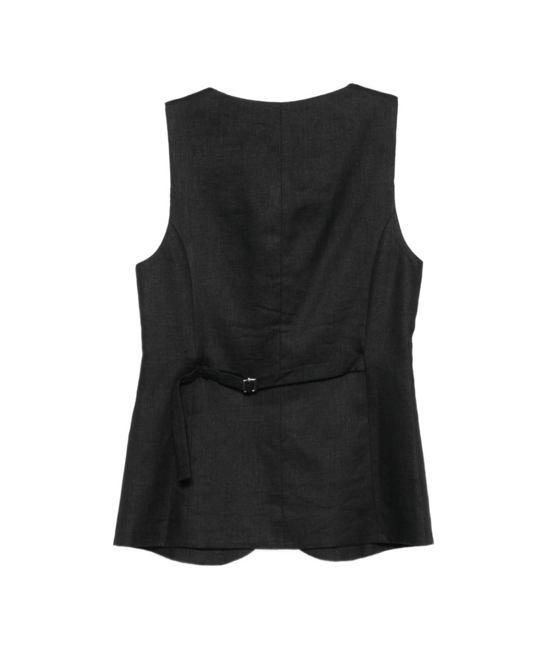 SEMICOUTURE Черная полиэстеровая жилетка, фото 2