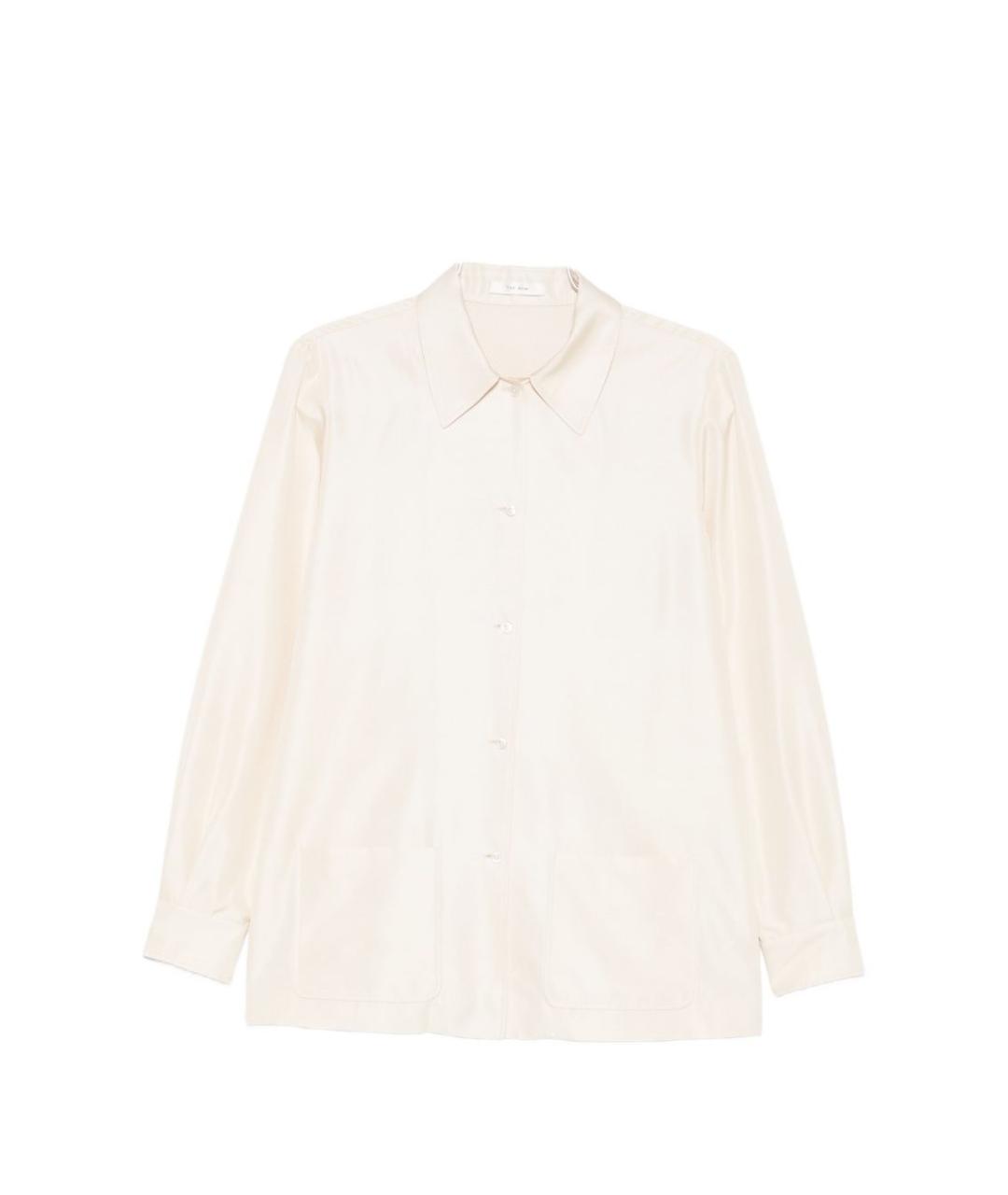 THE ROW Бежевая шелковая рубашка, фото 1