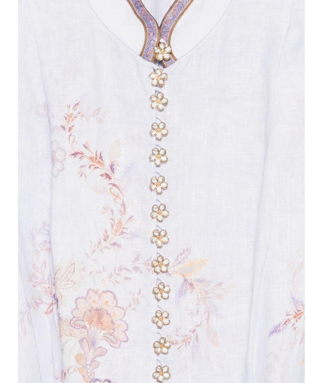 ZIMMERMANN Голубое льняное платье, фото 2