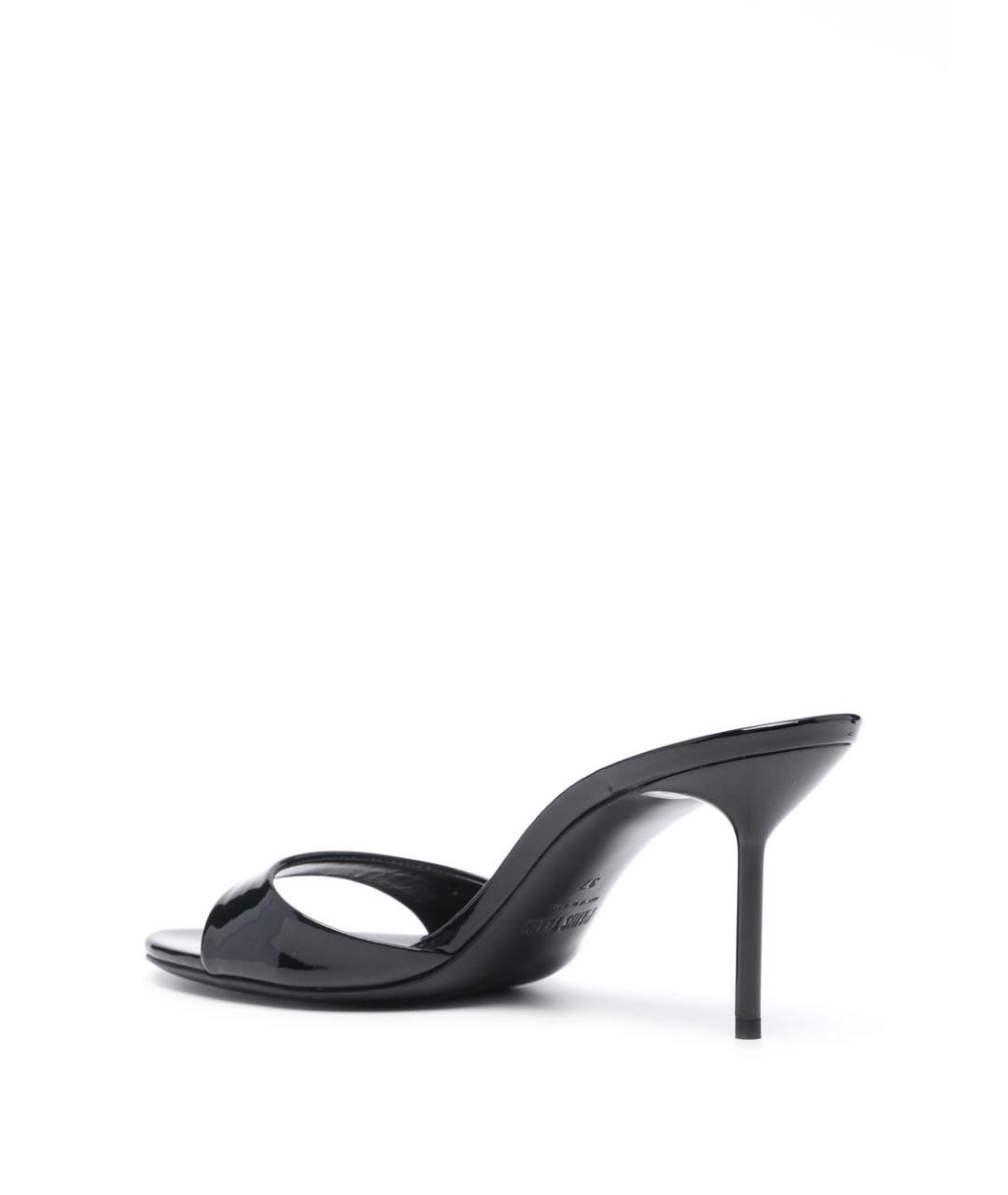 PARIS TEXAS Черные мюли из лакированной кожи, фото 3