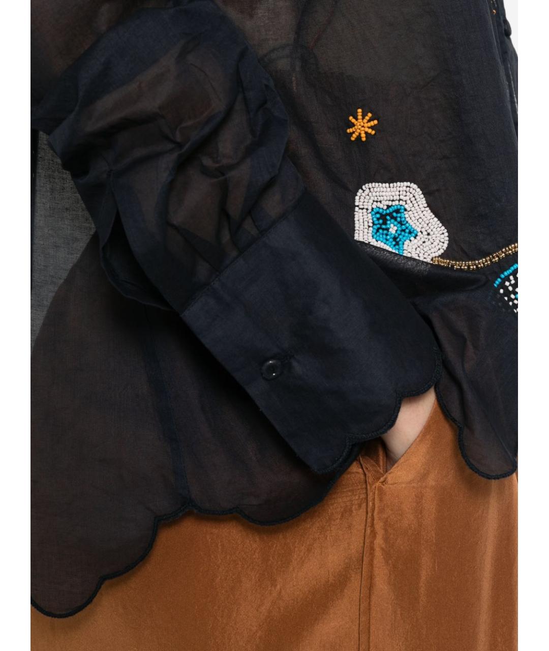 FORTE FORTE Синяя хлопковая рубашка, фото 2