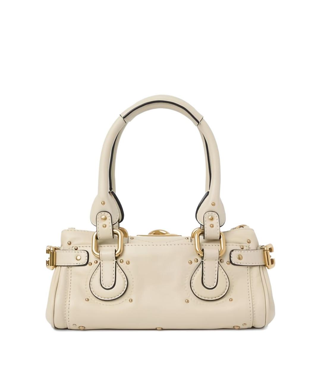 CHLOE Бежевая кожаная сумка тоут, фото 2
