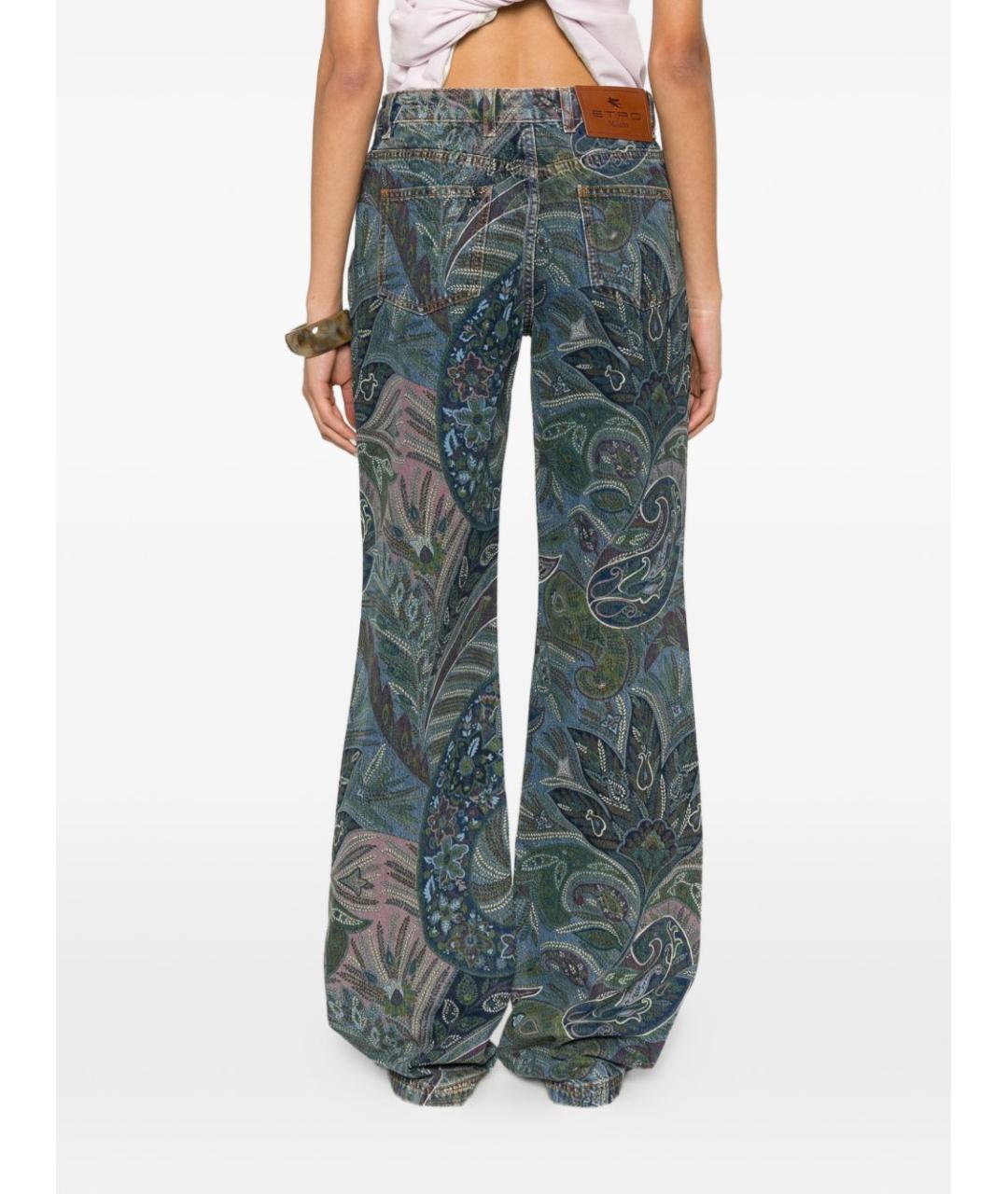 ETRO Синие хлопковые прямые джинсы, фото 5