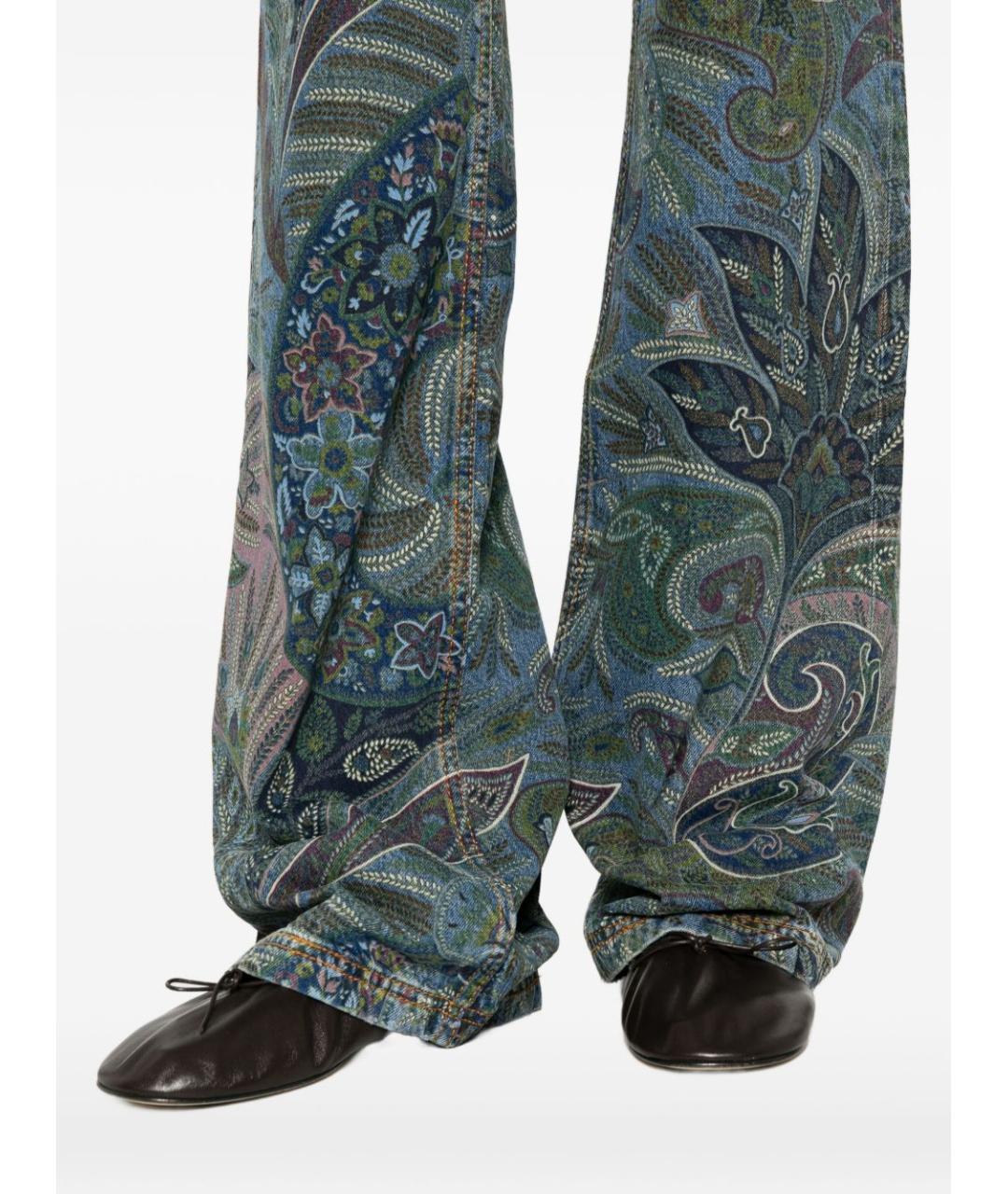 ETRO Синие хлопковые прямые джинсы, фото 2