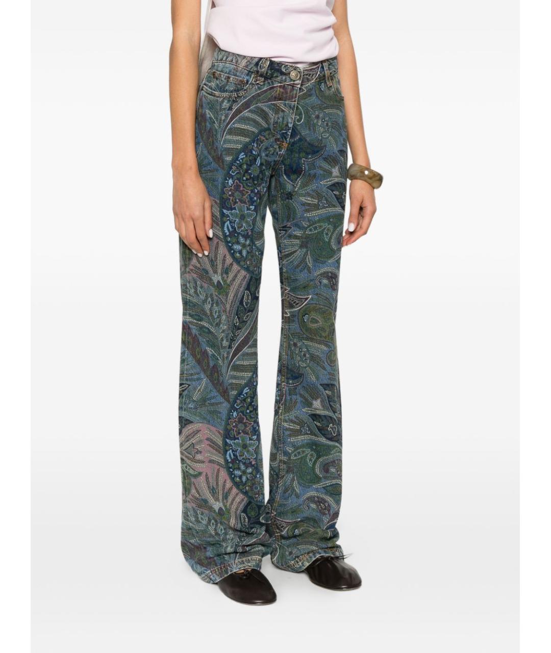 ETRO Синие хлопковые прямые джинсы, фото 4