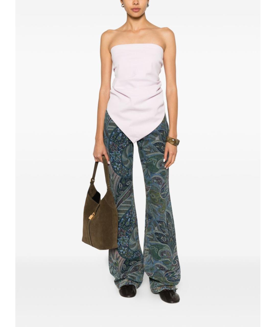 ETRO Синие хлопковые прямые джинсы, фото 3