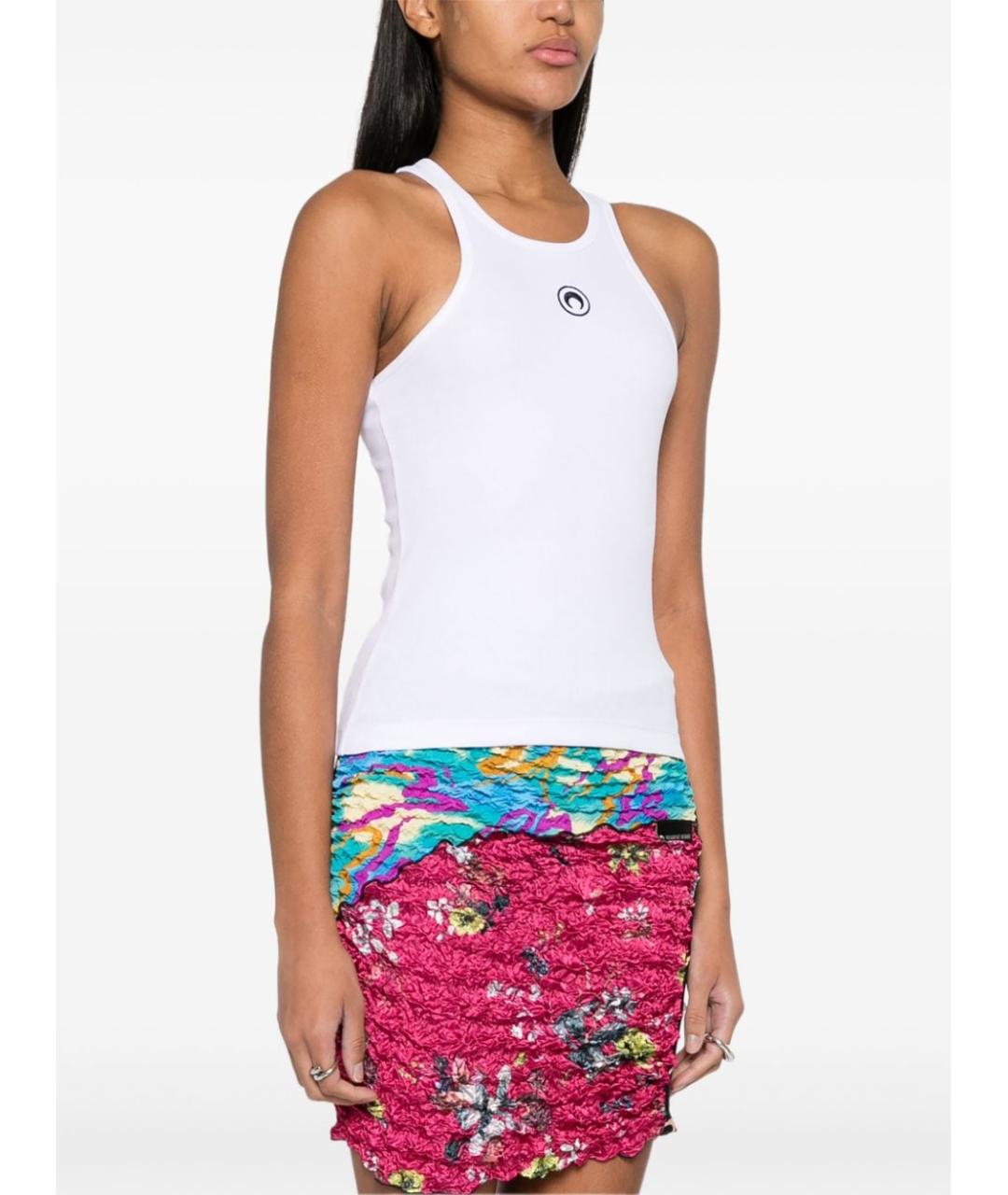 MARINE SERRE Белая хлопковая майка, фото 4