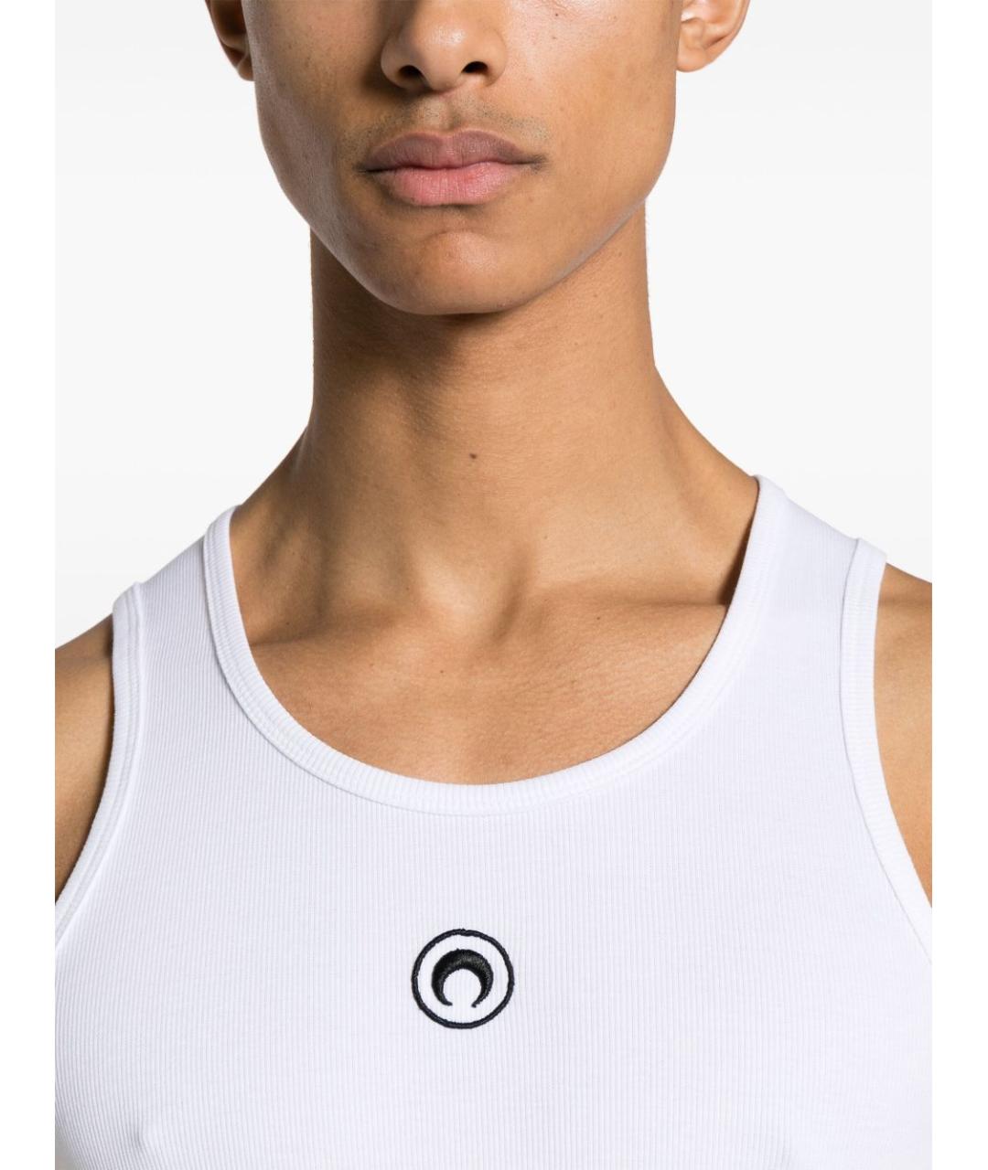 MARINE SERRE Белая хлопковая майка, фото 2