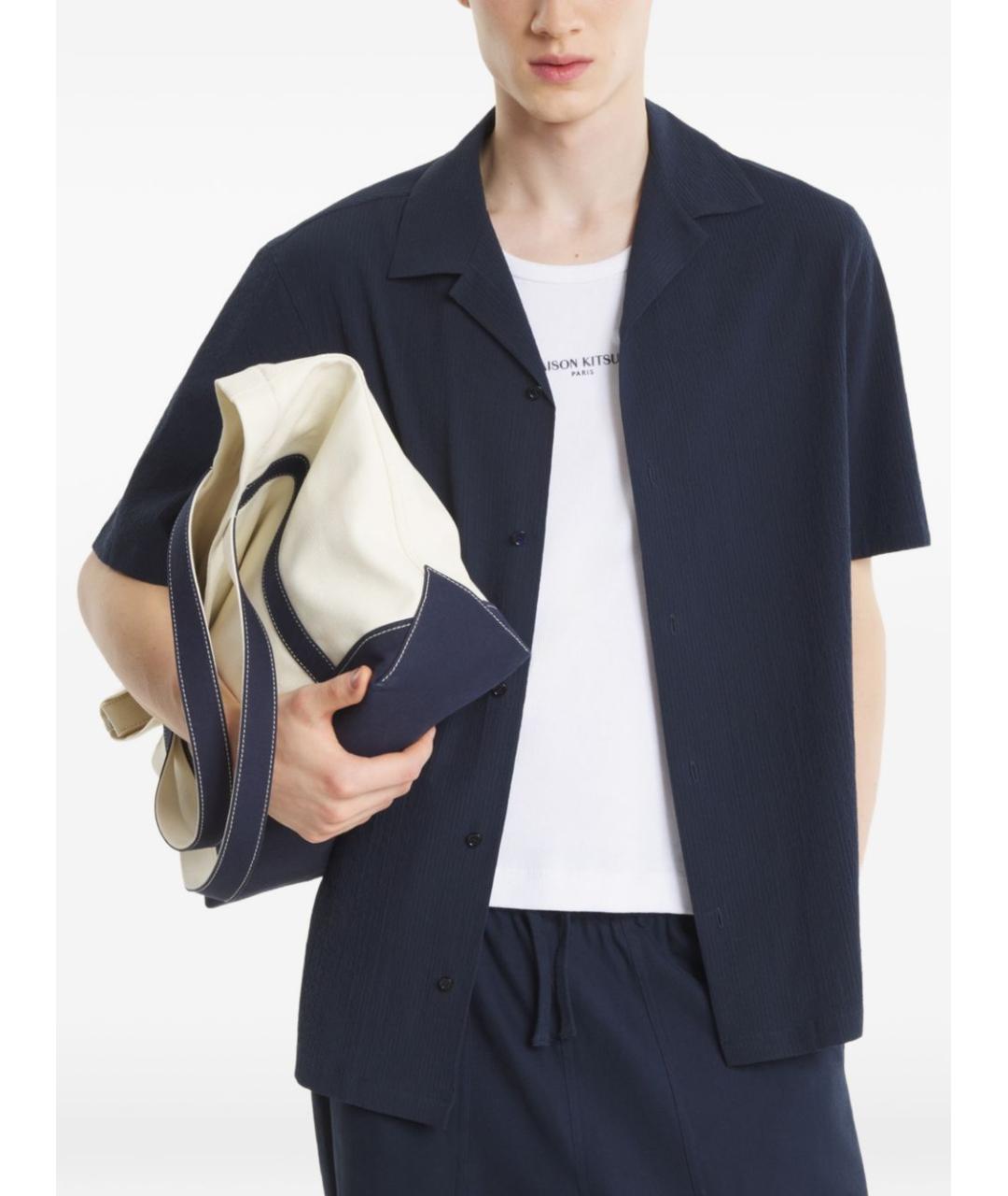 MAISON KITSUNE Синяя кэжуал рубашка, фото 2