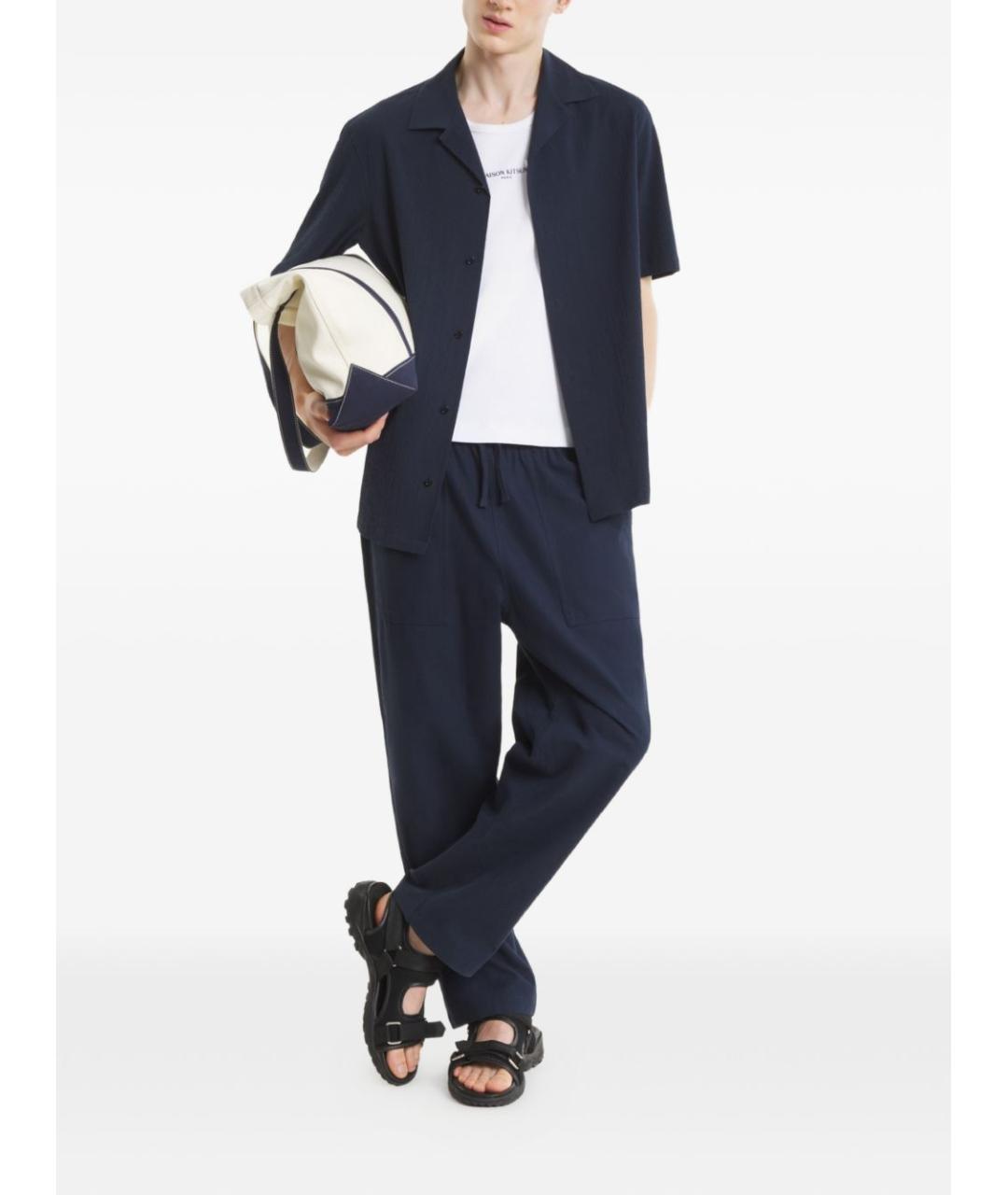 MAISON KITSUNE Синяя кэжуал рубашка, фото 4