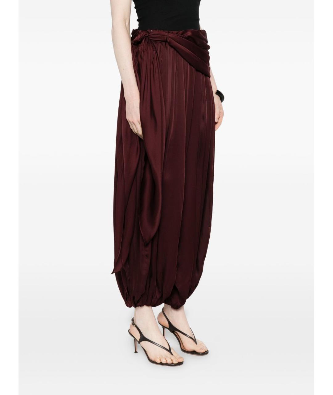 ZIMMERMANN Бордовые шелковые брюки широкие, фото 4