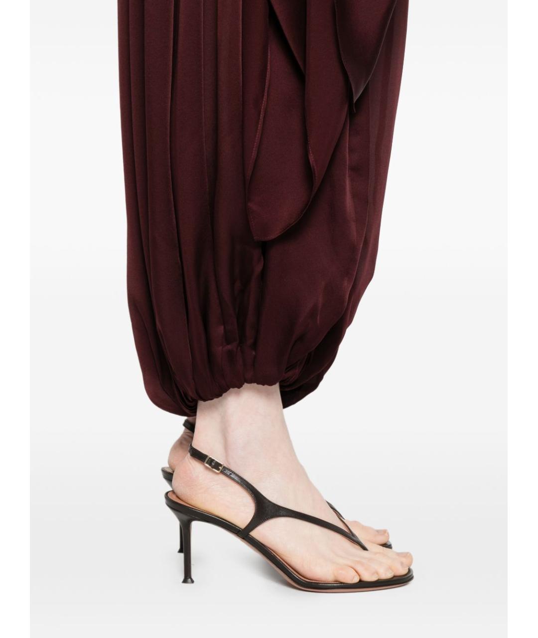 ZIMMERMANN Бордовые шелковые брюки широкие, фото 5