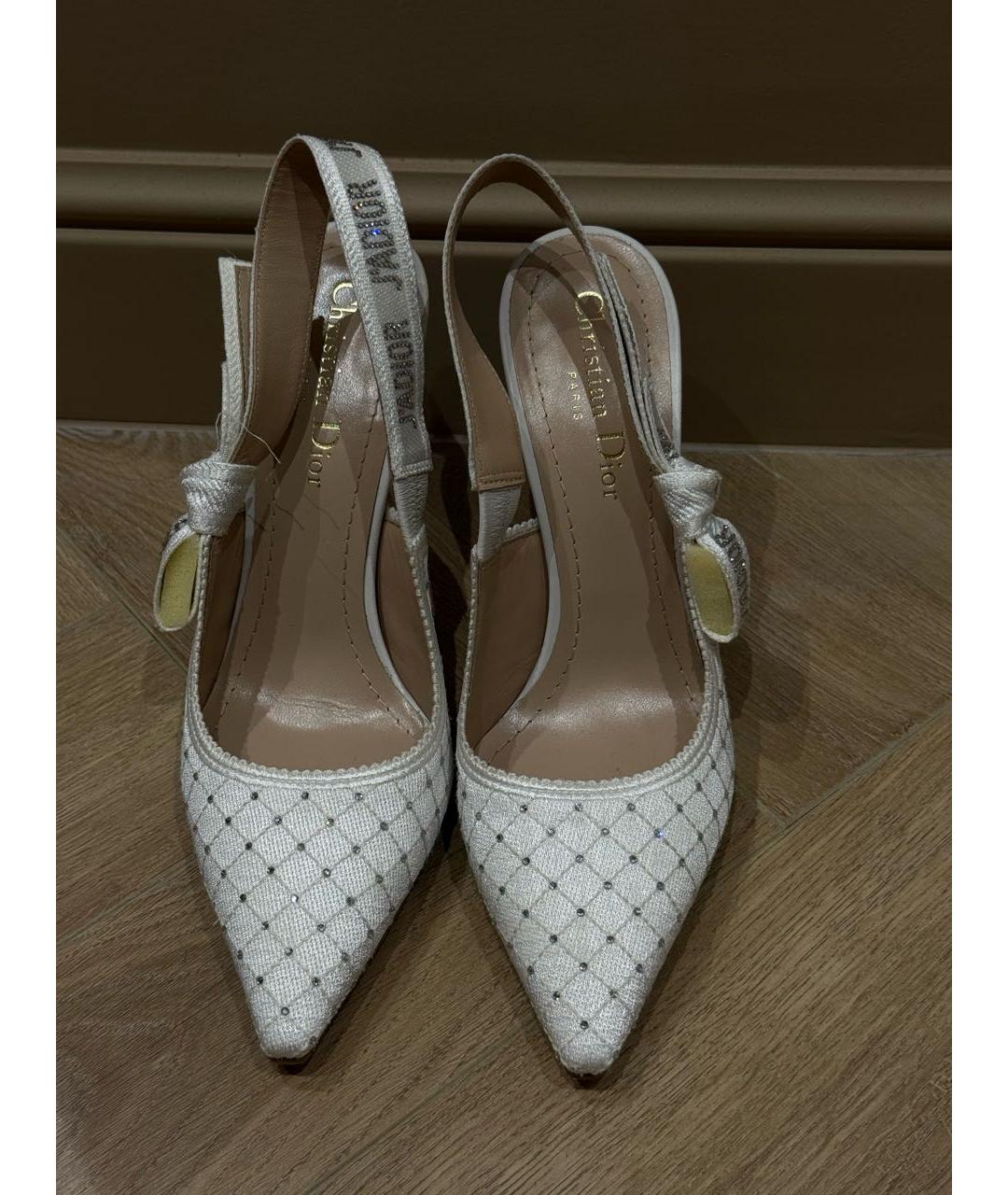 CHRISTIAN DIOR Белые текстильные туфли, фото 2