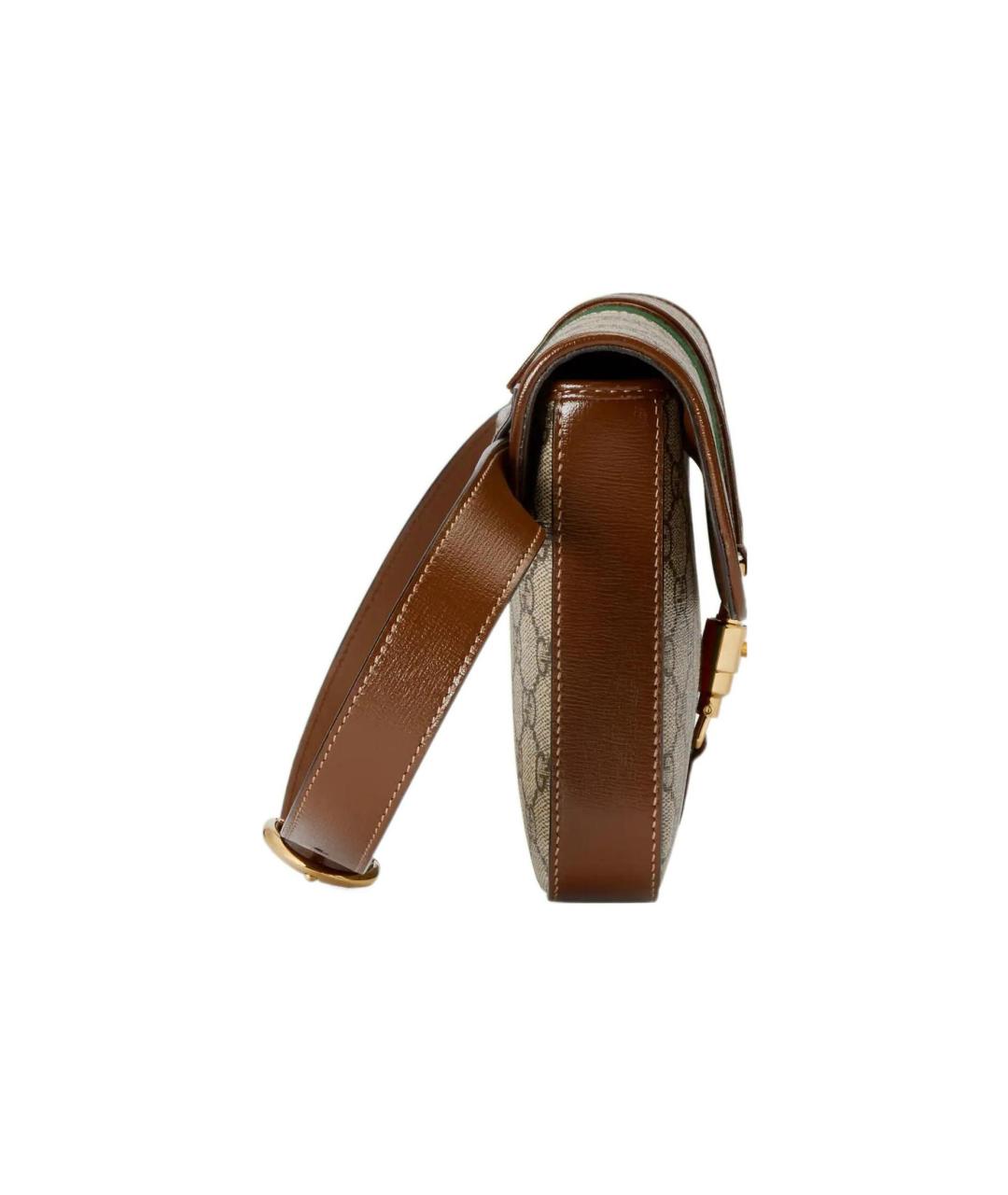 GUCCI Бежевая поясная сумка из канвы, фото 4