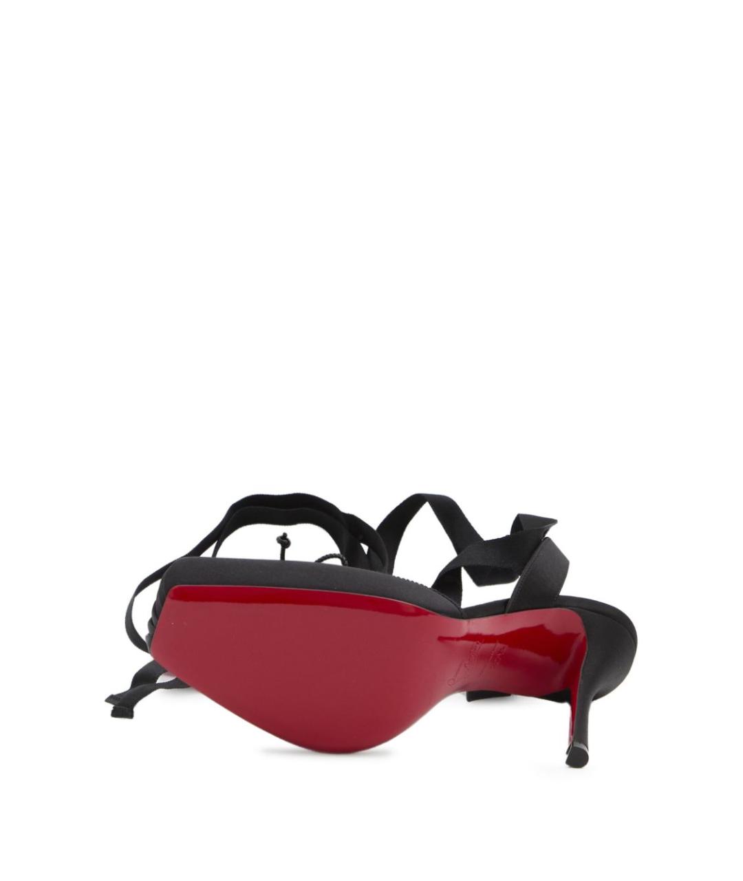 CHRISTIAN LOUBOUTIN Черные текстильные туфли, фото 4