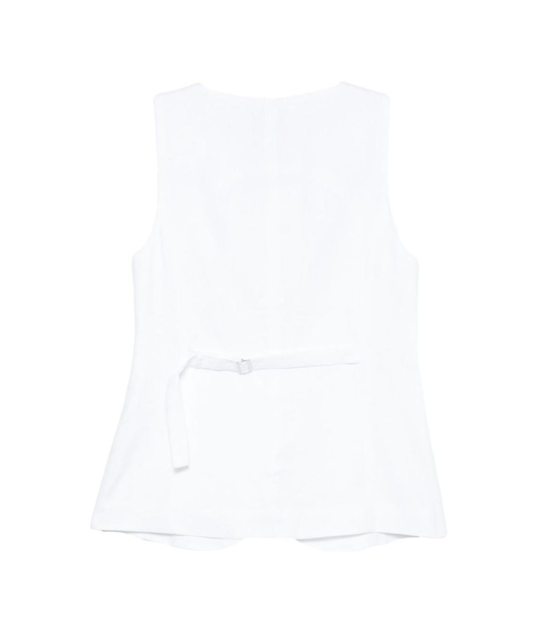 SEMICOUTURE Белая полиэстеровая жилетка, фото 3