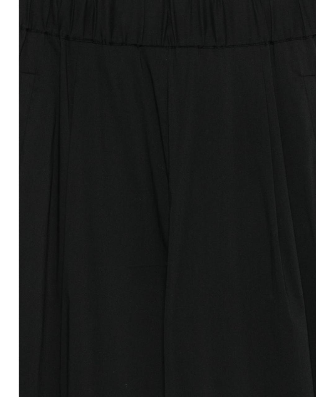 SEMICOUTURE Черные хлопковые прямые брюки, фото 3