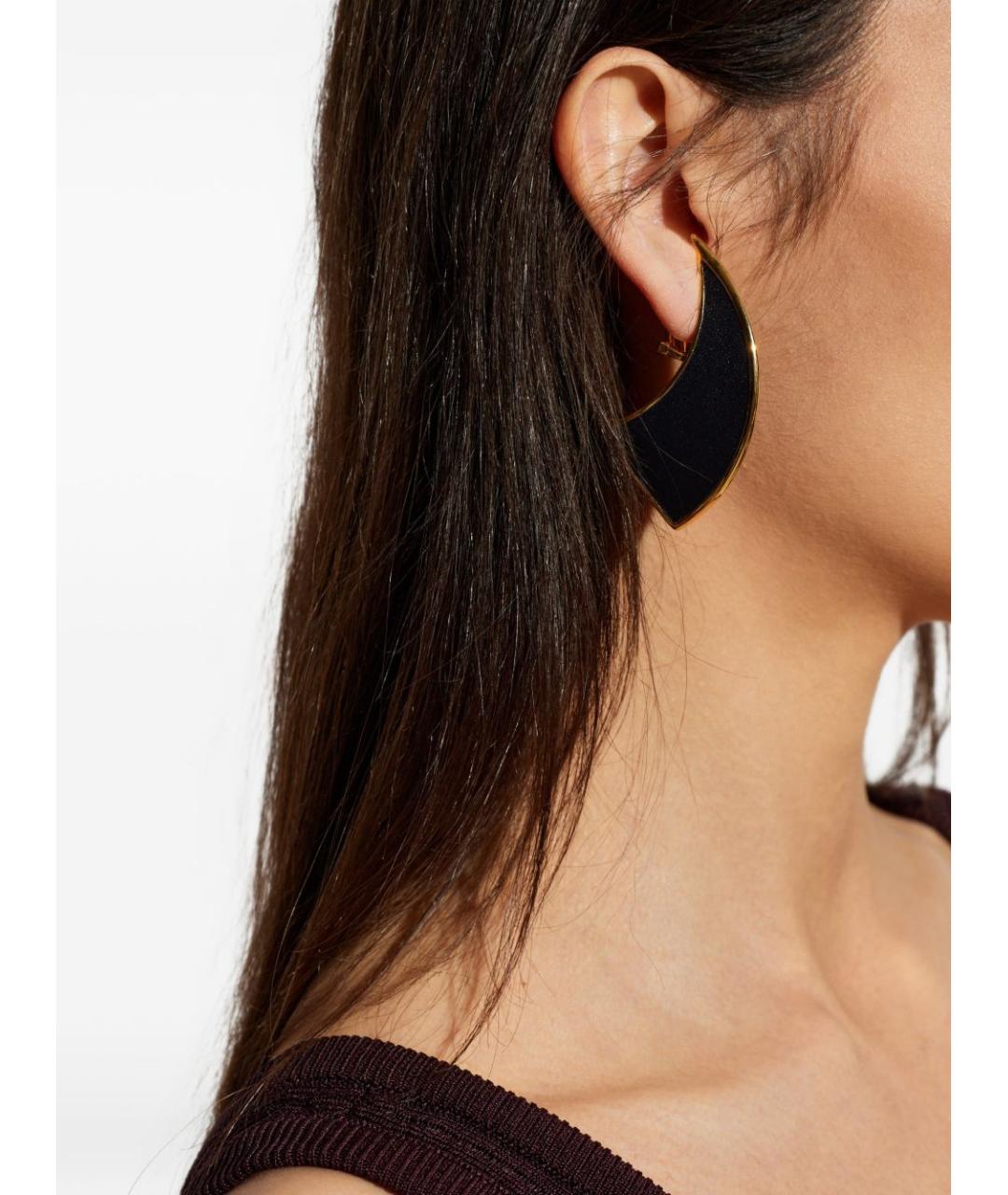 ALAIA Темно-синие металлические серьги, фото 3