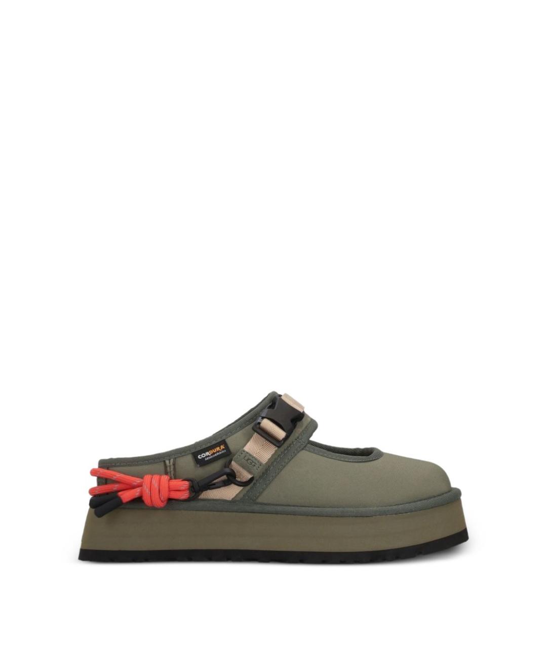 UGG AUSTRALIA Зеленые синтетические балетки, фото 1