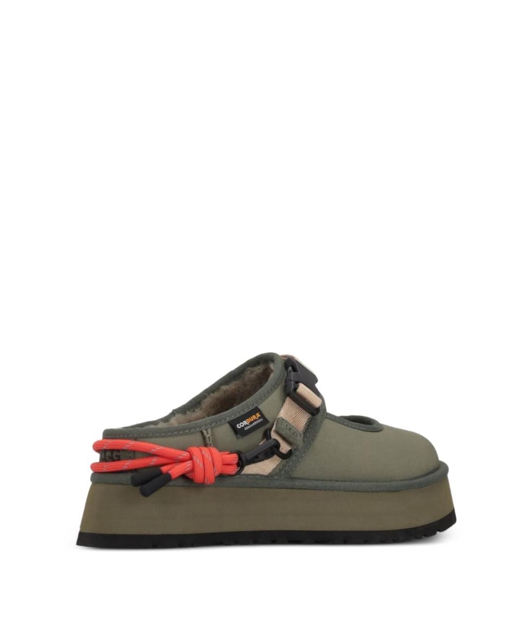 UGG AUSTRALIA Зеленые синтетические балетки, фото 5