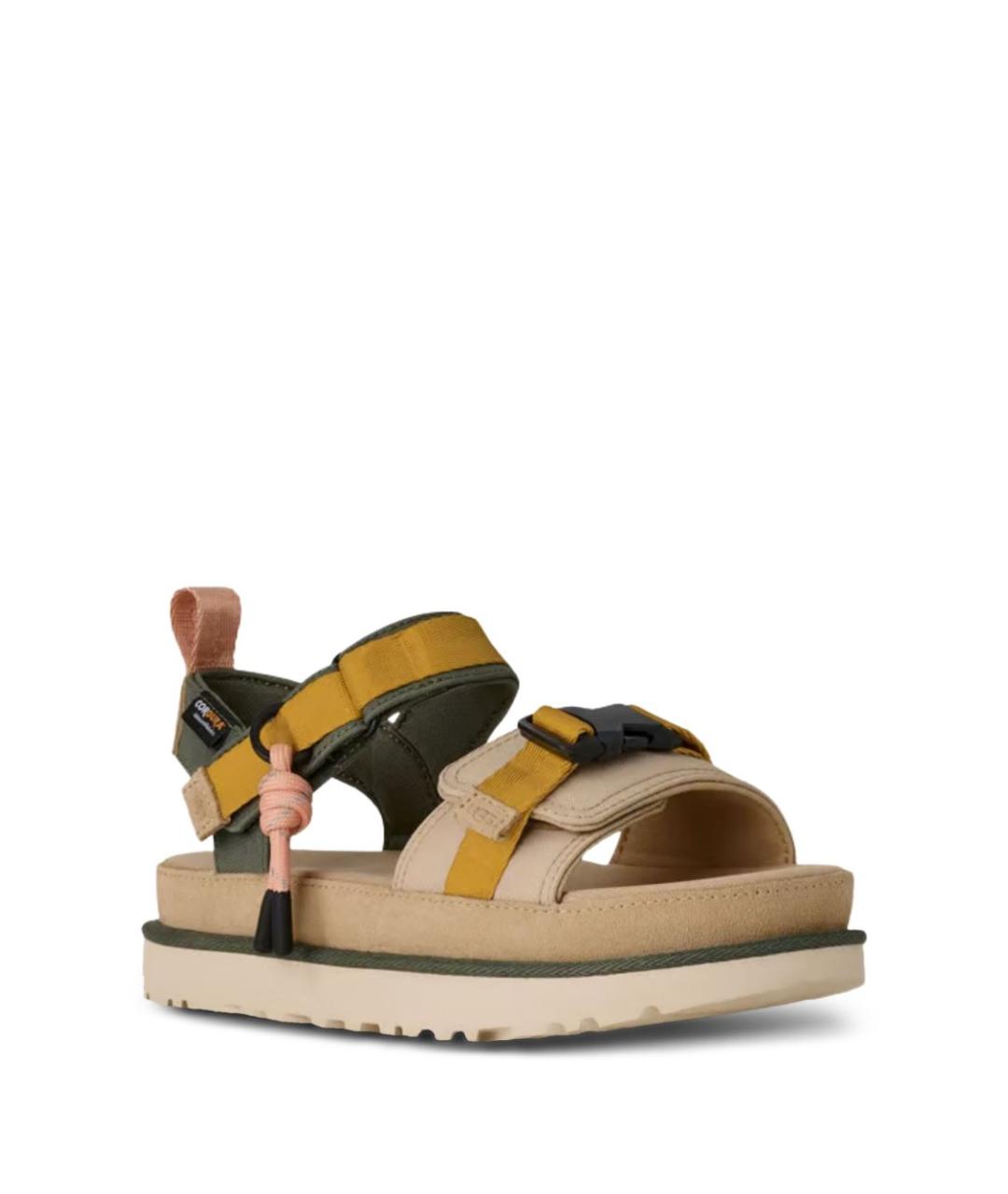 UGG AUSTRALIA Бежевые замшевые босоножки, фото 3