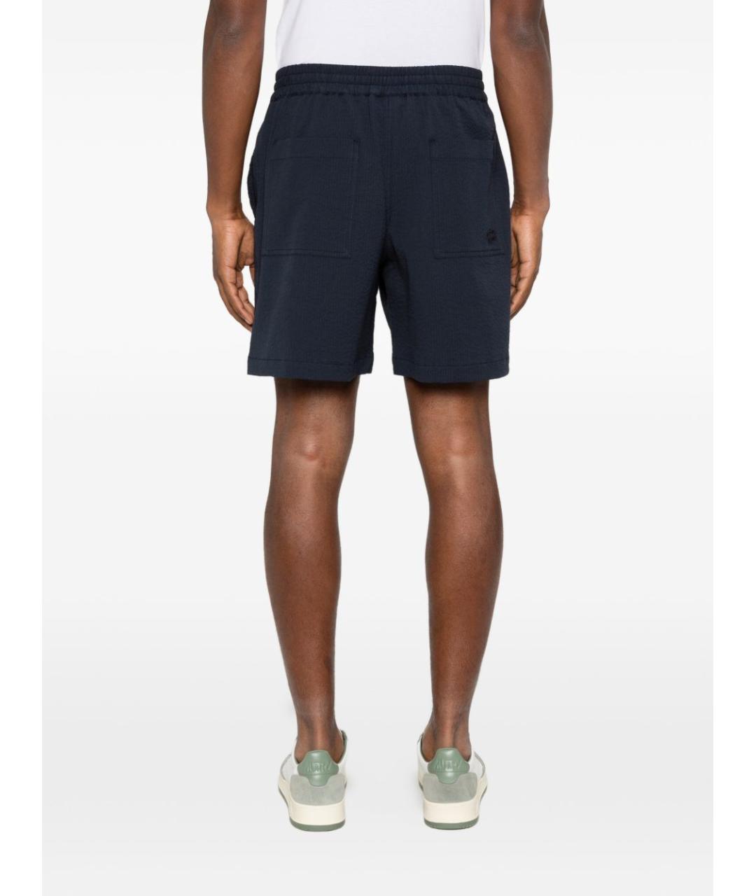 MAISON KITSUNE Темно-синие хлопковые шорты, фото 2