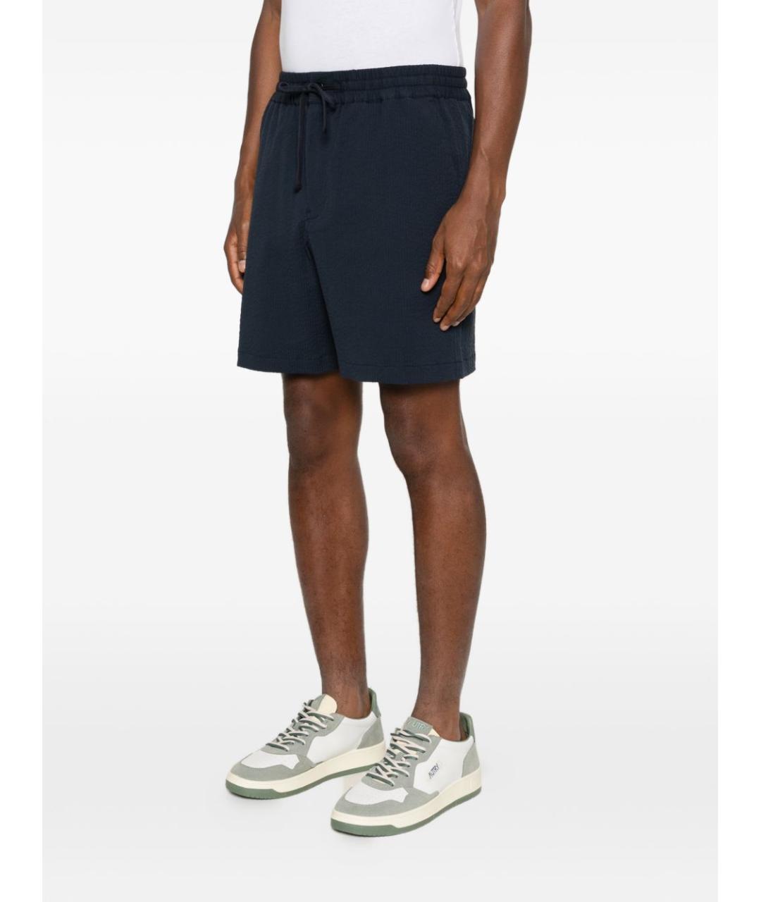 MAISON KITSUNE Темно-синие хлопковые шорты, фото 3