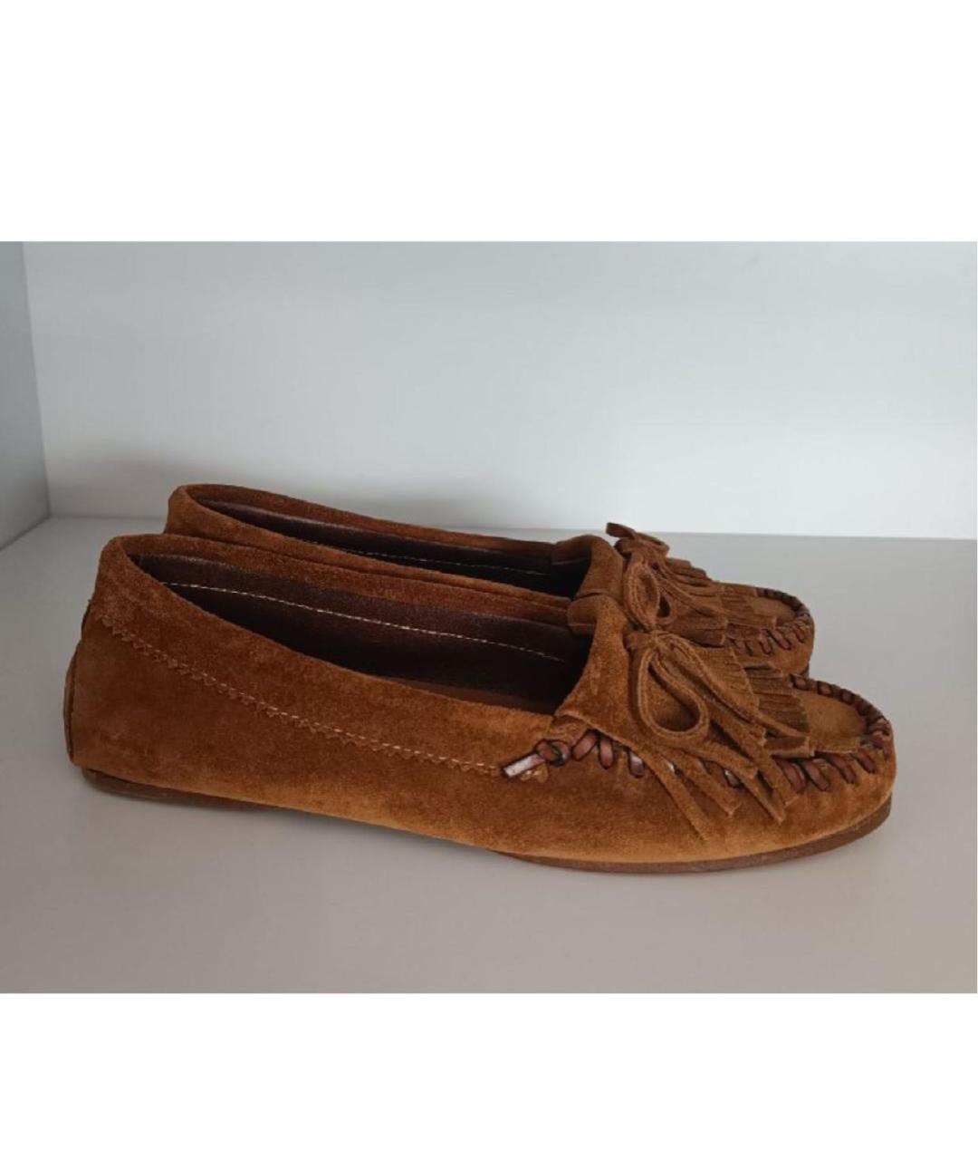 PARIS TEXAS Коричневые замшевые мокасины, фото 5