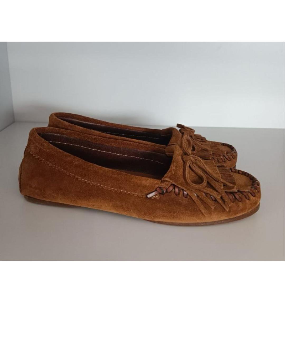 PARIS TEXAS Коричневые замшевые мокасины, фото 6