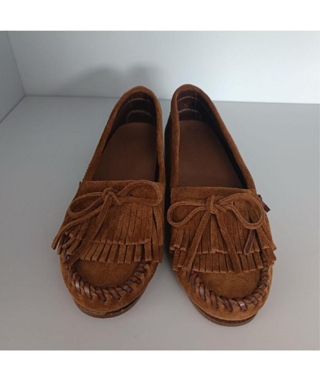 PARIS TEXAS Коричневые замшевые мокасины, фото 2
