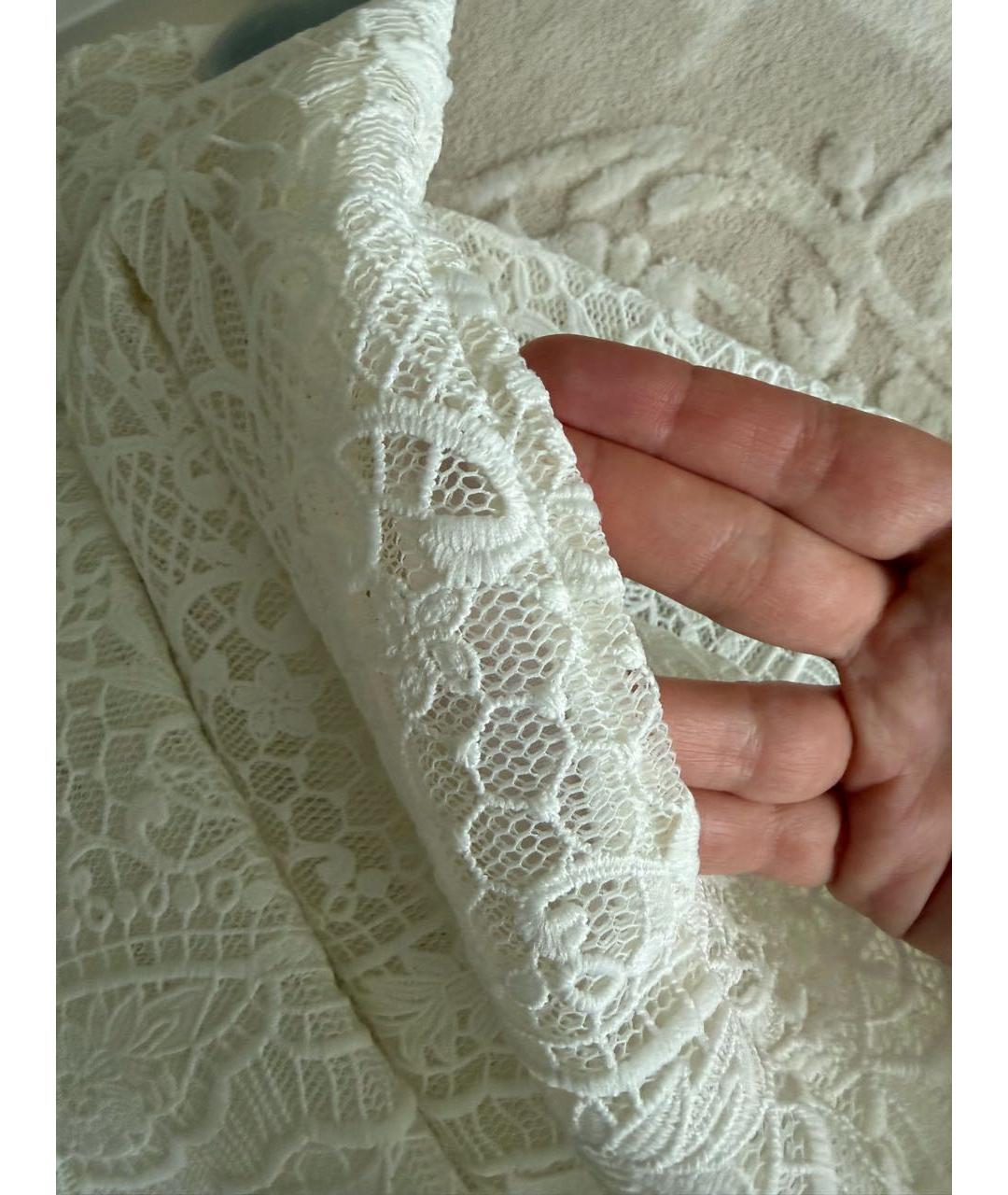 MAJE Белая кружевная юбка миди, фото 4