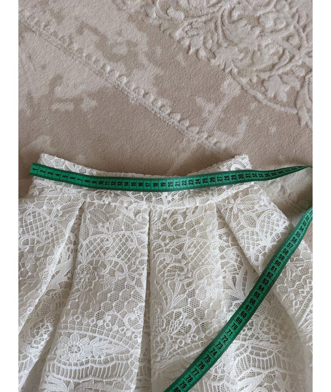 MAJE Белая кружевная юбка миди, фото 8