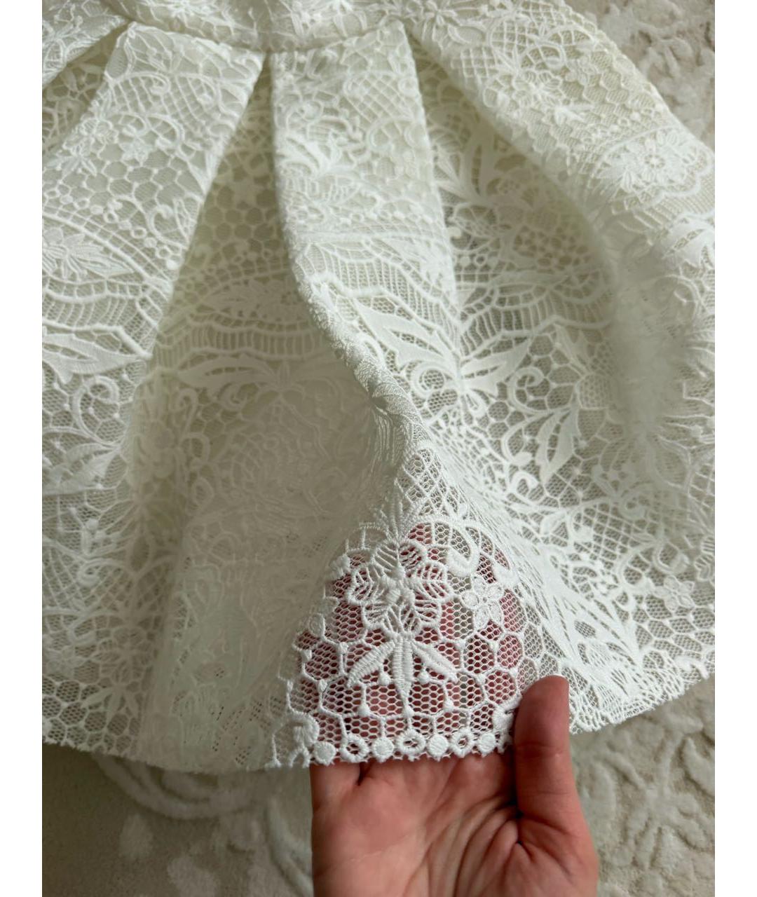 MAJE Белая кружевная юбка миди, фото 3