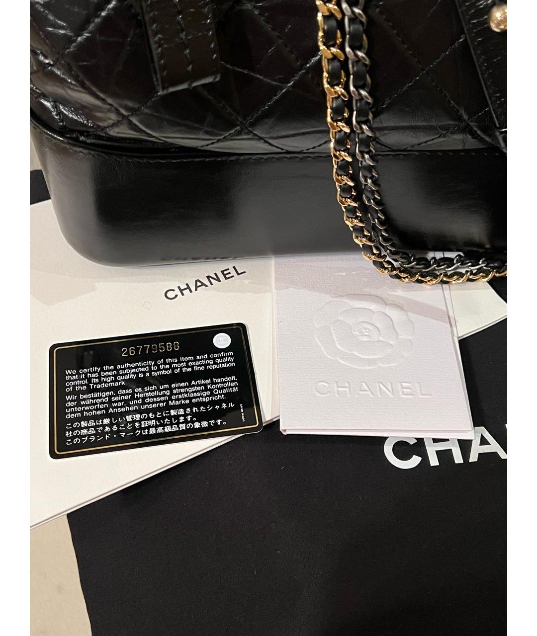 CHANEL Черная кожаная сумка через плечо, фото 7