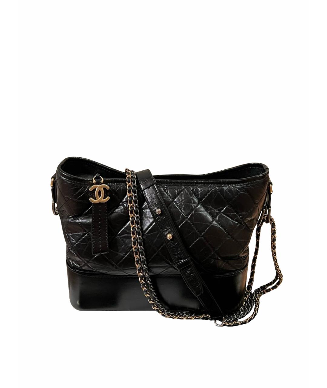 CHANEL Черная кожаная сумка через плечо, фото 1