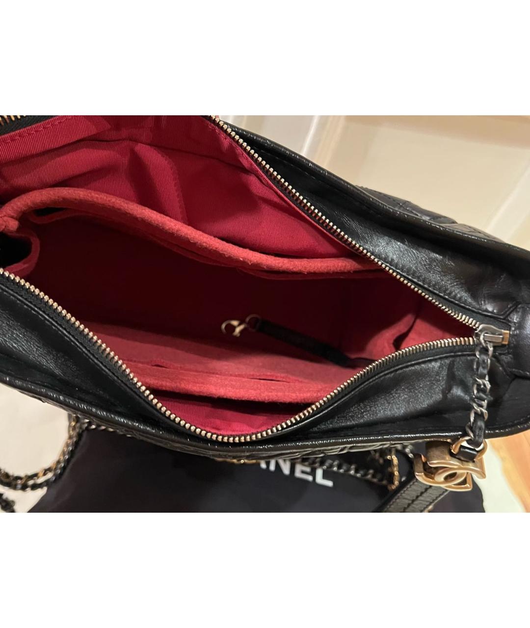 CHANEL Черная кожаная сумка через плечо, фото 5