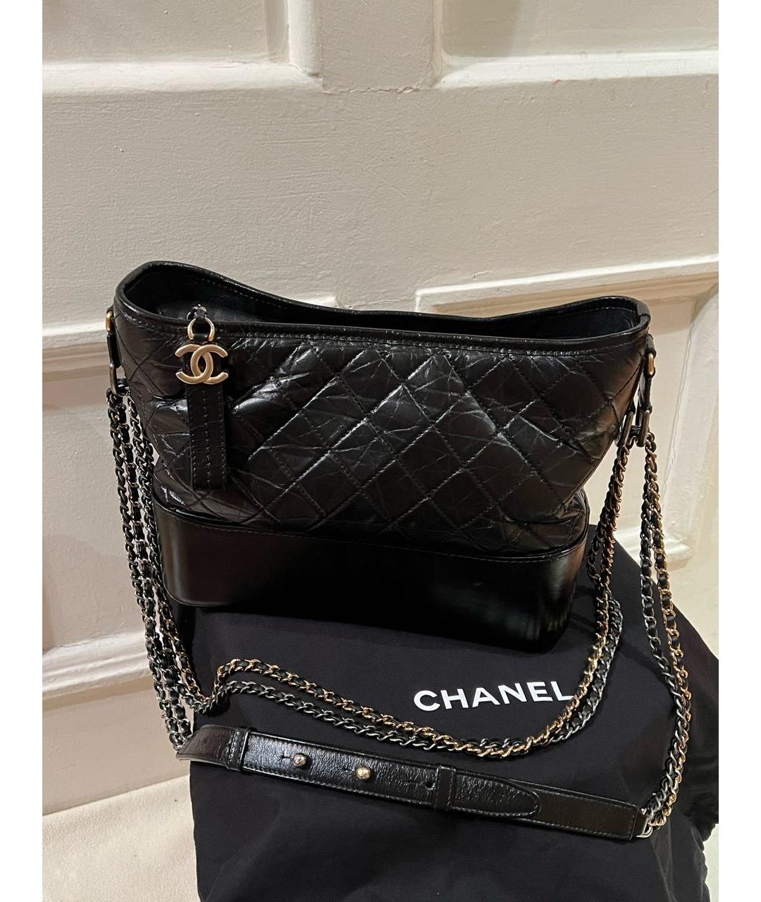 CHANEL Черная кожаная сумка через плечо, фото 2