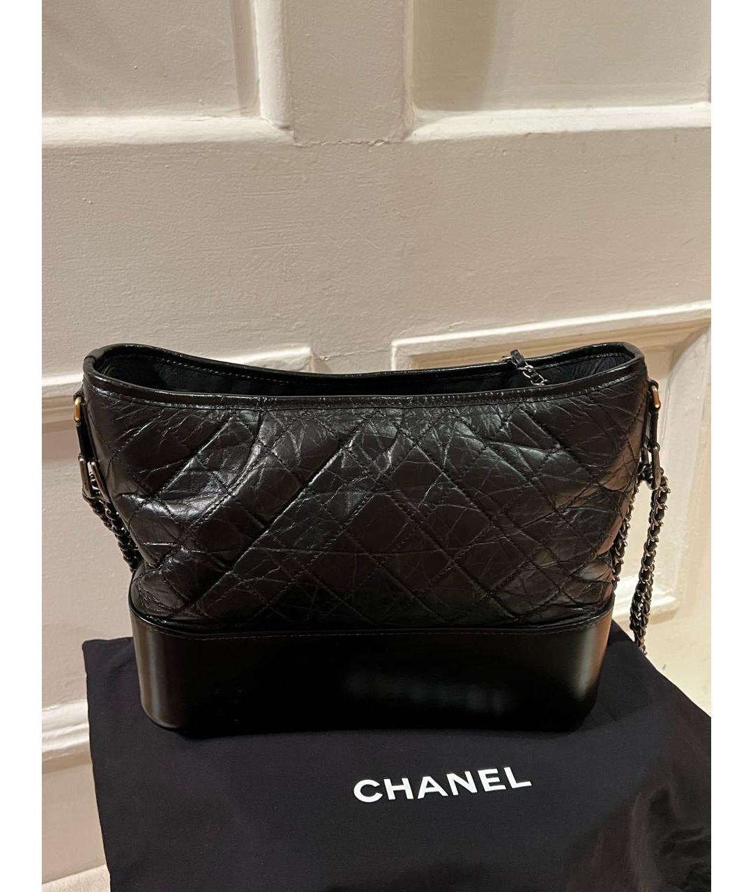 CHANEL Черная кожаная сумка через плечо, фото 3