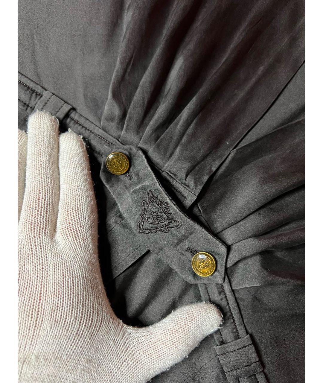 GUCCI Серая шелковая блузы, фото 6